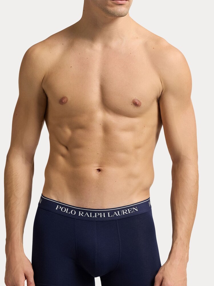 Polo Ralph Lauren Blue Chrome Classic Stretch Boxers 3 Pack - Image 2 of 6