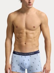 Polo Ralph Lauren Blue Chrome Classic Stretch Boxers 3 Pack - Image 4 of 6