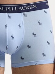 Polo Ralph Lauren Blue Chrome Classic Stretch Boxers 3 Pack - Image 6 of 6