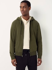 Polo Ralph Lauren Green Loungewear Zip Through Jersey Stretch Hoodie - Image 2 of 7