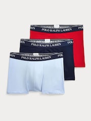 Polo Ralph Lauren Blue/Red Classic Stretch Boxers 3 Pack - Image 6 of 10
