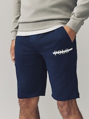 Темно-синий - Трикотажные шорты в полоску с логотипом Polo Ralph Lauren - Image 1 of 3