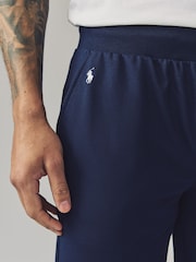 Темно-синий - Трикотажные шорты в полоску с логотипом Polo Ralph Lauren - Image 3 of 3
