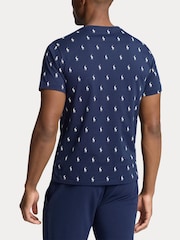 Polo Ralph Lauren Blue All-Over-Pony Jersey T-Shirt - Image 2 of 3
