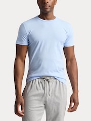 Polo Ralph Lauren Light Blue Slim 100% Cotton T-Shirts 3 Pack - Image 2 of 9