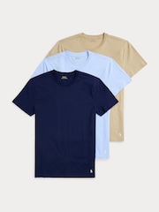 Polo Ralph Lauren Light Blue Slim 100% Cotton T-Shirts 3 Pack - Image 6 of 9