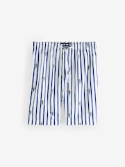 Polo Ralph Lauren Blue Stripe Bear Print Cotton Shorts - Image 1 of 1