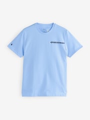 Polo Ralph Lauren Light Blue Logo Stripe Jersey T-Shirt - Image 1 of 1