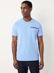 Hellblau - Polo Ralph Lauren Logo Stripe Jersey T-Shirt - Bild 2 von 6
