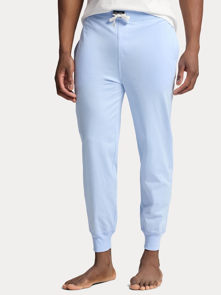 Polo Ralph Lauren Blue 100% Cotton Jersey Stretch Joggers - Image 1 of 4