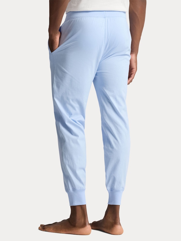 Polo Ralph Lauren Blue 100% Cotton Jersey Stretch Joggers - Image 2 of 4