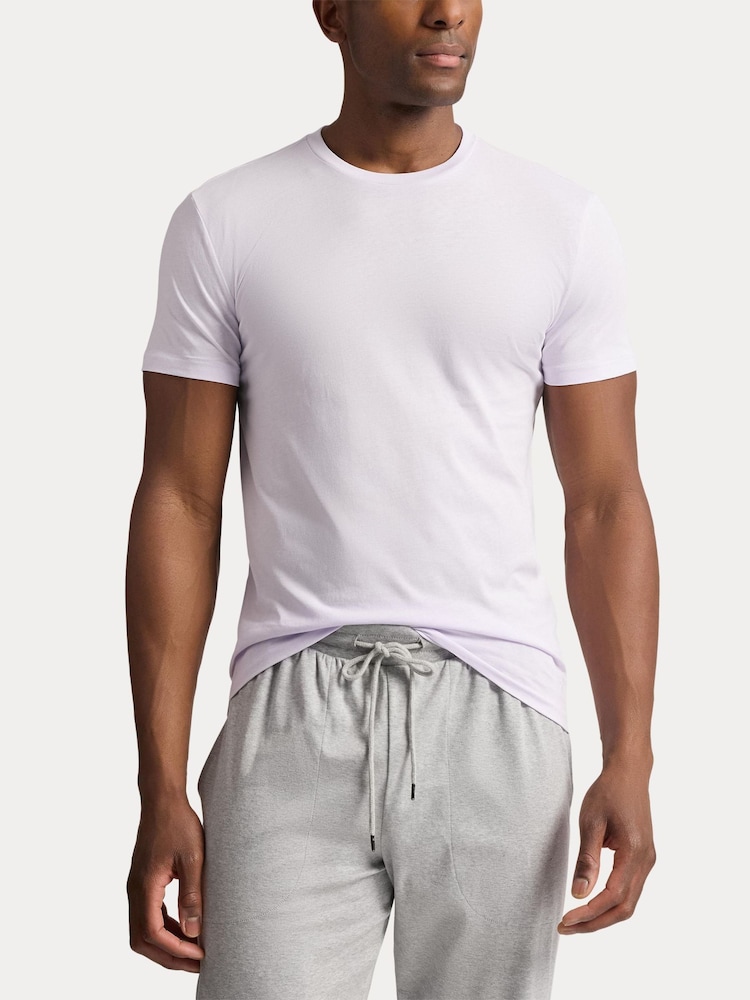 Czarny - Polo Ralph Lauren Slim 100% Cotton T-Shirts 3 Pack - Image 4 of 8
