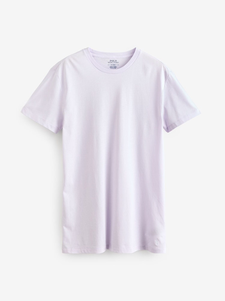 Czarny - Polo Ralph Lauren Slim 100% Cotton T-Shirts 3 Pack - Image 7 of 8