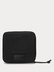 Polo Ralph Lauren Black Canvas Leather Logo Wash Bag - Image 1 of 5