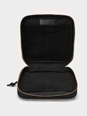 Polo Ralph Lauren Black Canvas Leather Logo Wash Bag - Image 4 of 5