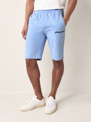 Голубой - Трикотажные шорты в полоску с логотипом Polo Ralph Lauren - Image 1 of 4