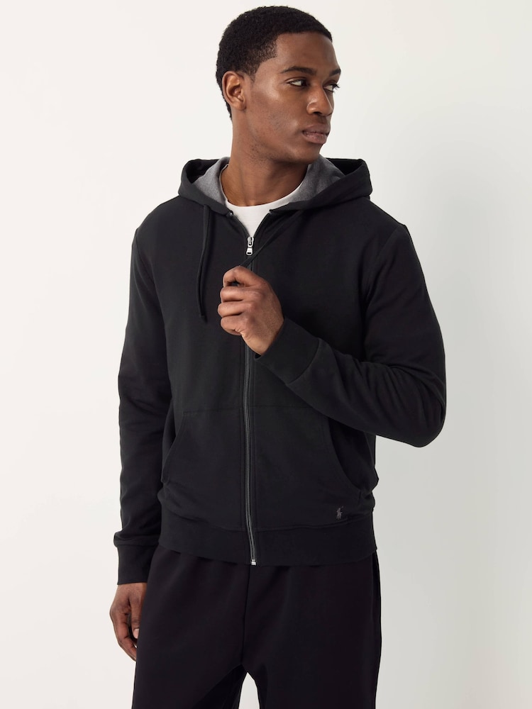 Raztegljiv kapucar iz džersija z zadrgo Polo Ralph Lauren Loungewear - Slika 1 iz 7 Raztegljiv kapucar iz džersija z zadrgo Polo Ralph Lauren Loungewear - Slika 1 iz 7