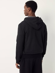 Polo Ralph Lauren Black Loungewear Zip Through Jersey Stretch Hoodie - Image 2 of 7