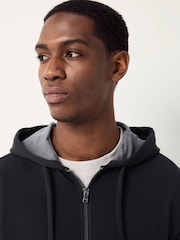 Polo Ralph Lauren Black Loungewear Zip Through Jersey Stretch Hoodie - Image 4 of 7