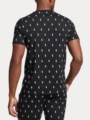 Polo Ralph Lauren Black All-Over-Pony Jersey T-Shirt - Image 2 of 4