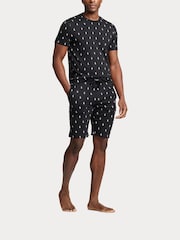Polo Ralph Lauren Black All-Over-Pony Jersey T-Shirt - Image 3 of 4