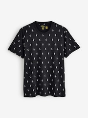 Polo Ralph Lauren Black All-Over-Pony Jersey T-Shirt - Image 4 of 4