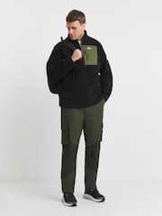 Snowdonia Black Black Fleece Zip Through Jacket - Image 3 of 6