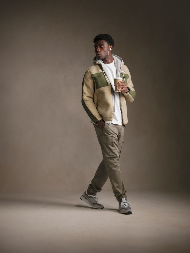 Snowdonia Cream Borg Panel Detail Jacket - Image 7 of 7 Snowdonia Cream Borg Panel Detail Jacket - Image 7 of 7