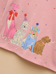 Joules Girls' Ava Pink Screeprint Long Sleeve Top - Image 3 of 6