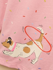 Joules Girls' Ava Pink Screeprint Long Sleeve Top - Image 5 of 6