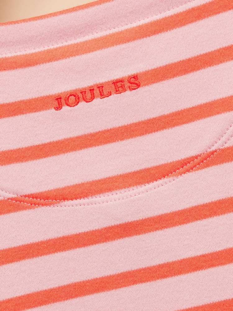 Joules Girls' Harbour Pink and Orange Stripe Long Sleeve Jersey Top - Image 5 of 5 Joules Girls' Harbour Pink and Orange Stripe Long Sleeve Jersey Top - Image 5 of 5
