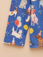 Joules Girls' Harbour Navy Dogs Long Sleeve Jersey Top - Image 4 of 5