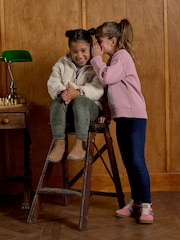 Joules Girls' Intarsia Pink Party Dog Knitted Jumper - Image 2 of 6