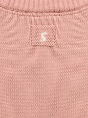 Joules Girls' Intarsia Pink Party Dog Knitted Jumper - Image 6 of 6