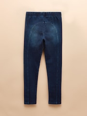 Joules Trot Blue Pack of Two Denim-Look Leggings - Image 5 of 7