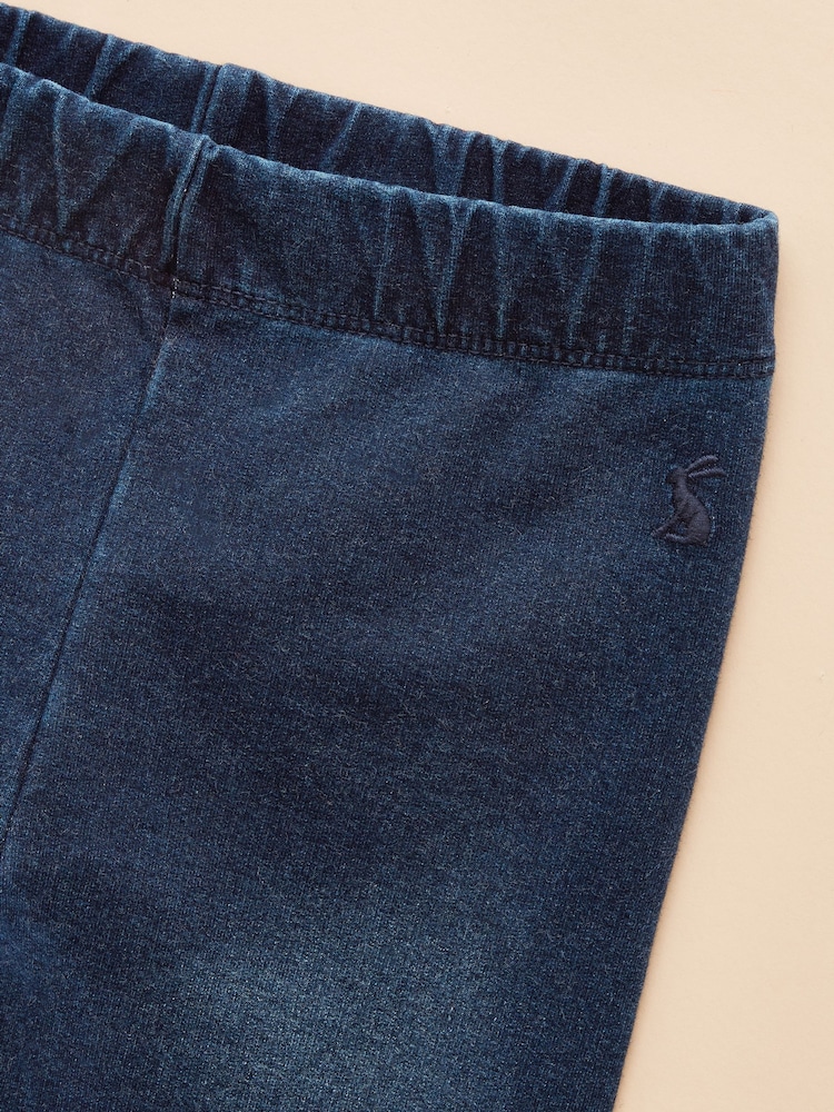 Joules Trot Blue Pack of Two Denim-Look Leggings - Image 7 of 7