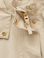 Joules Girls' Meadow Stone Longline Showerproof Coat - Image 3 of 6