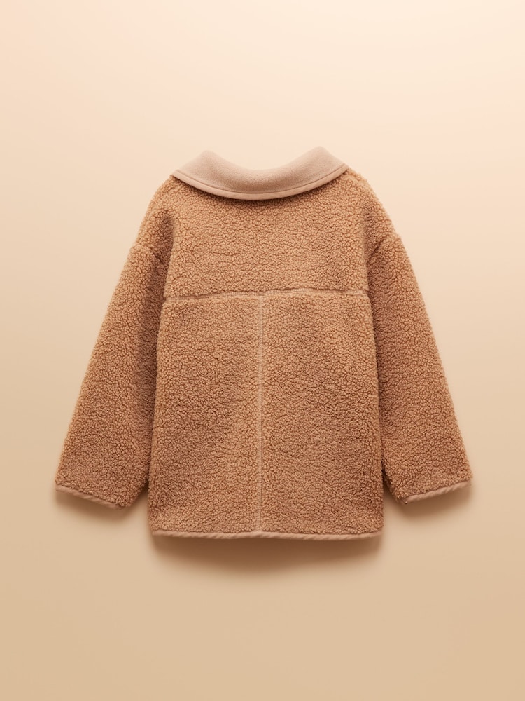 Joules Girls' Sadie Natural Borg Fleece Jacket - Image 2 of 4 Joules Girls' Sadie Natural Borg Fleece Jacket - Image 2 of 4