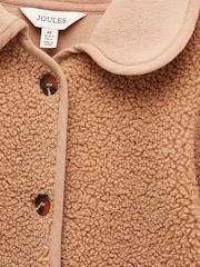 Joules Girls' Sadie Natural Borg Fleece Jacket - Image 4 of 4