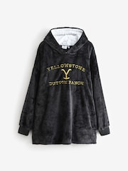 Vanilla Underground Black Mens Yellowstone Blanket Hoodie - Image 1 of 7