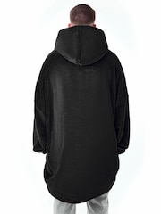 Vanilla Underground Black Mens Yellowstone Blanket Hoodie - Image 5 of 7