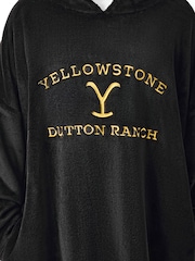 Vanilla Underground Black Mens Yellowstone Blanket Hoodie - Image 7 of 7