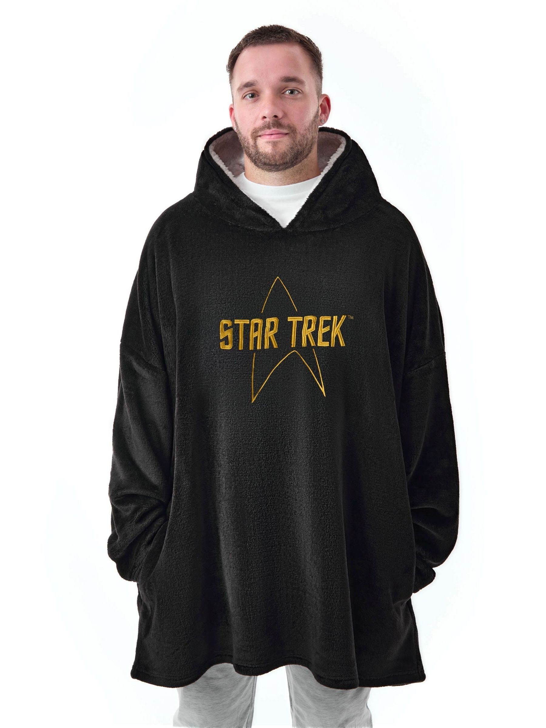 Buy Vanilla Underground Black Mens Star Trek Blanket Hoodie from Next Saudi Arabia