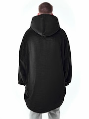 Vanilla Underground Black Mens Star Trek Blanket Hoodie - Image 2 of 6
