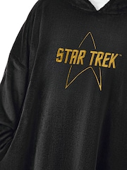 Vanilla Underground Black Mens Star Trek Blanket Hoodie - Image 3 of 6