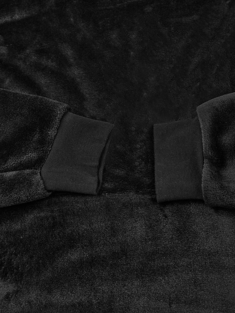 Vanilla Underground Black Mens Star Trek Blanket Hoodie - Image 6 of 6