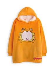 Vanilla Underground Orange Kids Unisex Garfield Blanket Hoodie - Image 1 of 6