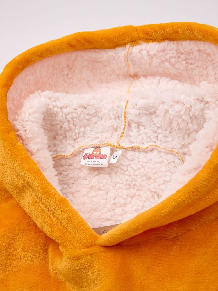 Vanilla Underground Orange Kids Unisex Garfield Blanket Hoodie - Image 3 of 6
