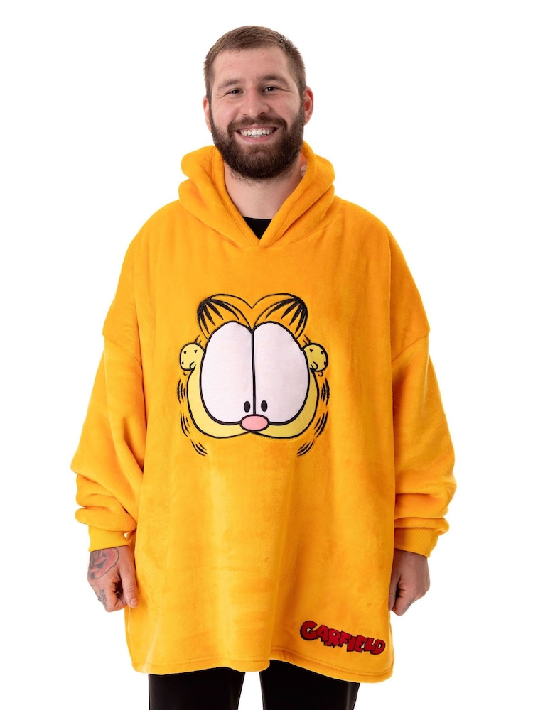 Vanilla Underground Orange Mens Garfield Blanket Hoodie - Image 1 of 6