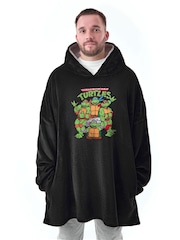 Vanilla Underground Black Mens Teenage Mutant Ninja Turtles Blanket Hoodie - Image 1 of 6